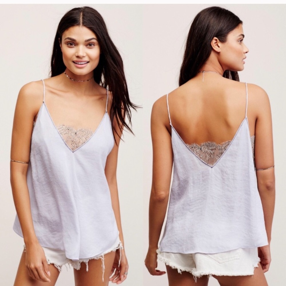 Last price 🔥Free People Deep V Bandeau Cami Lace
